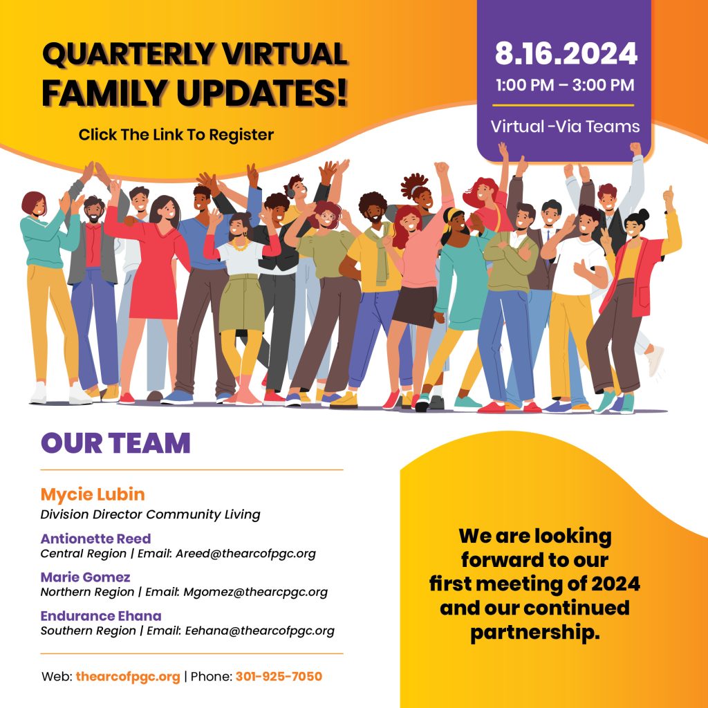 Quarterly Virtual Updates for Community Living Families
